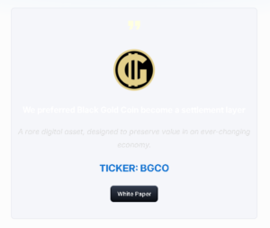 Black Gold Coin (BGCO): A Complete Guide to this NEW and UPCOMING Decentralized Digital Currency